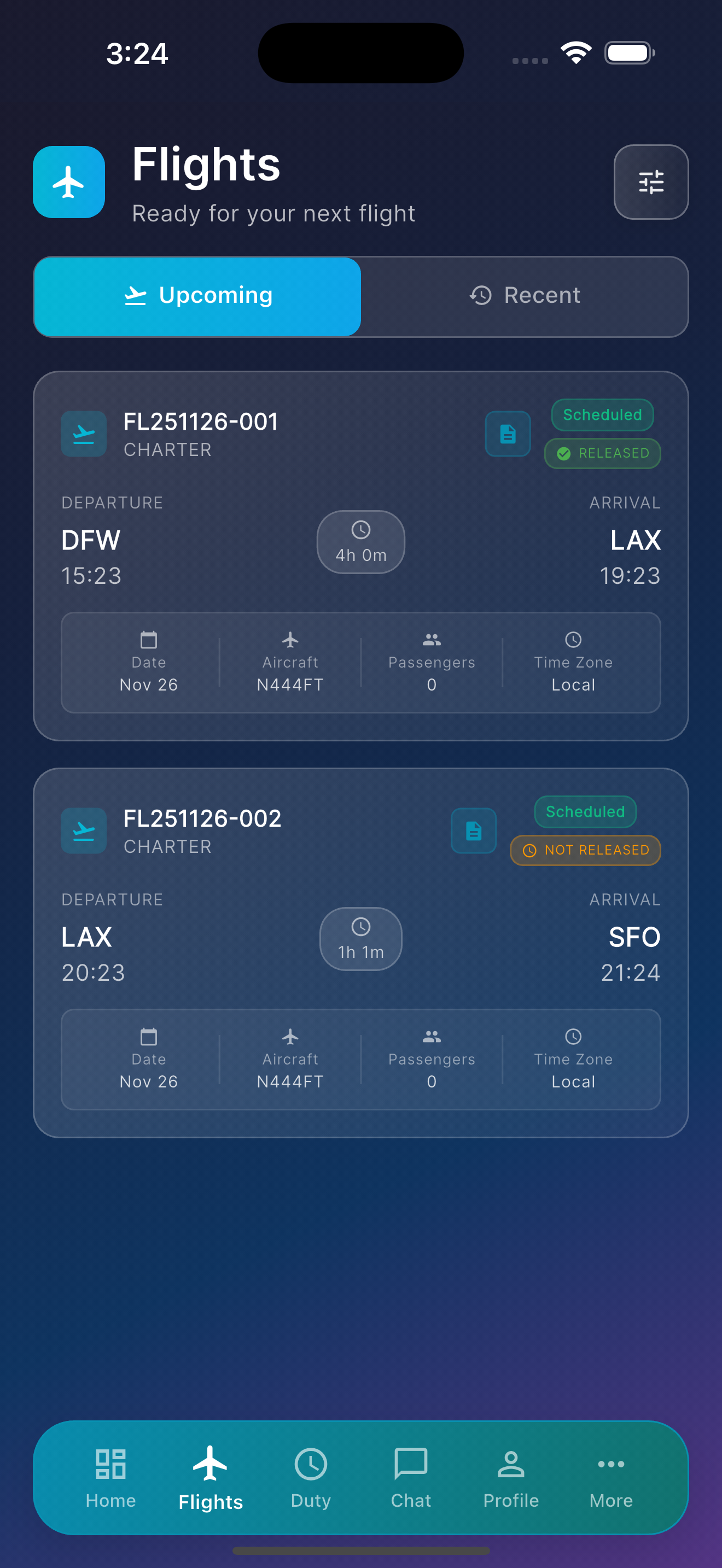 Flights Screenshot